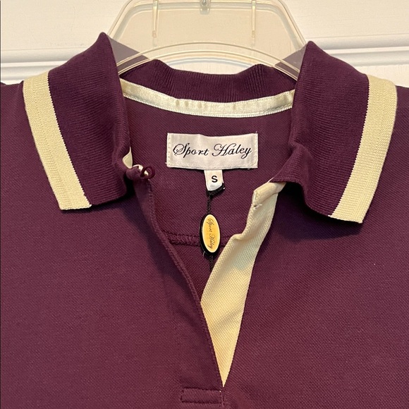 Sport Haley Dark Purple Polo with Light Green Trim - Picture 2 of 3